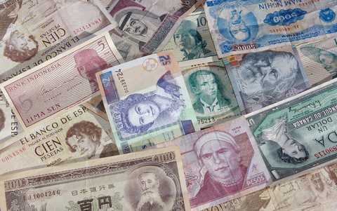 Money in various currencies